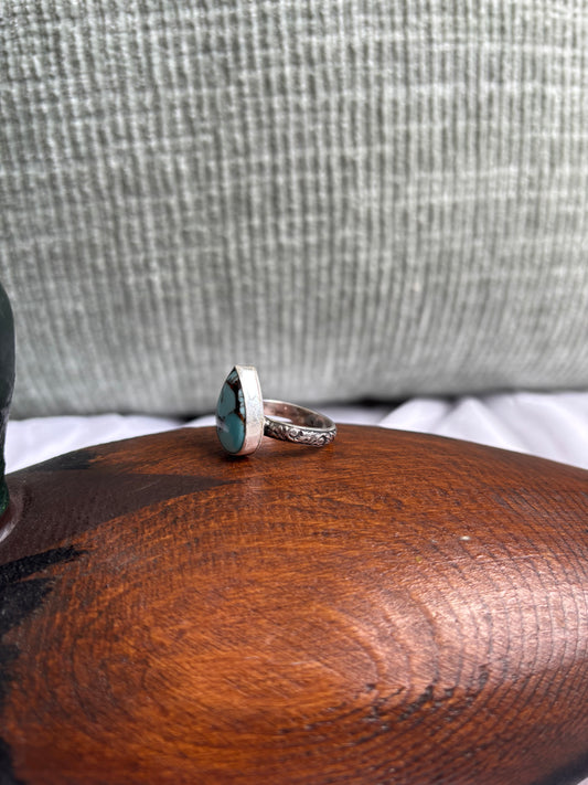 Golden hills turquoise ring