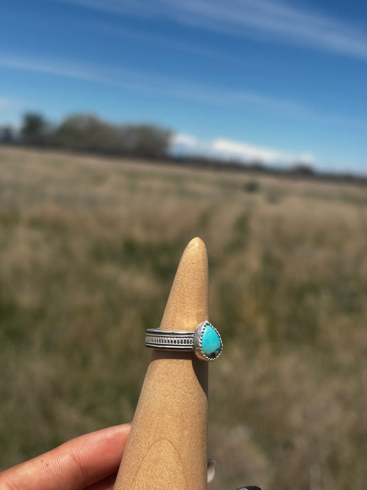 Kingman Turquoise spoon ring