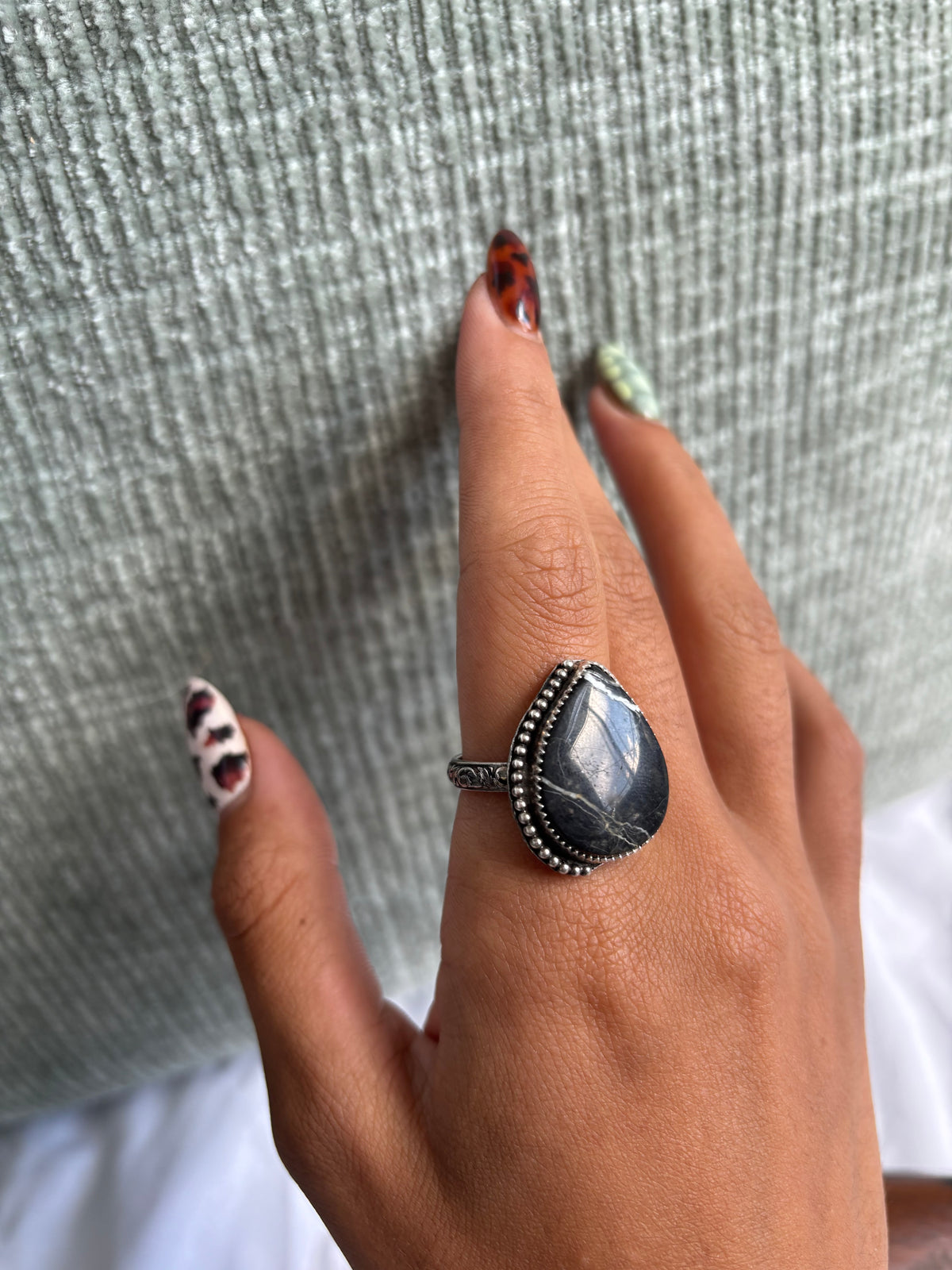 White buffalo ring