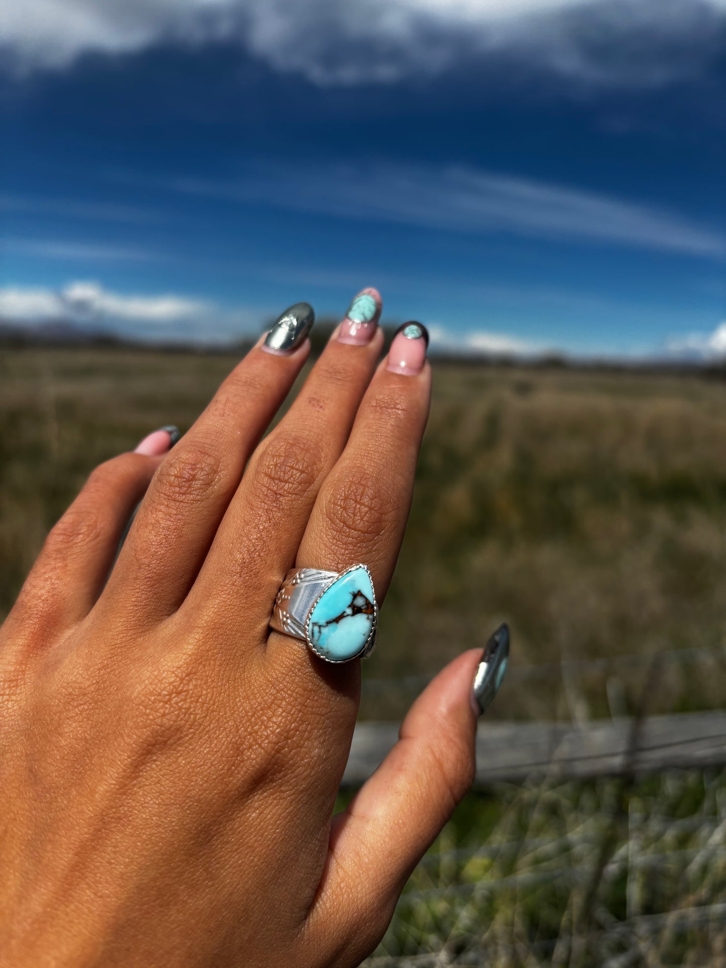 Golden Hills Turquoise Spoon Ring