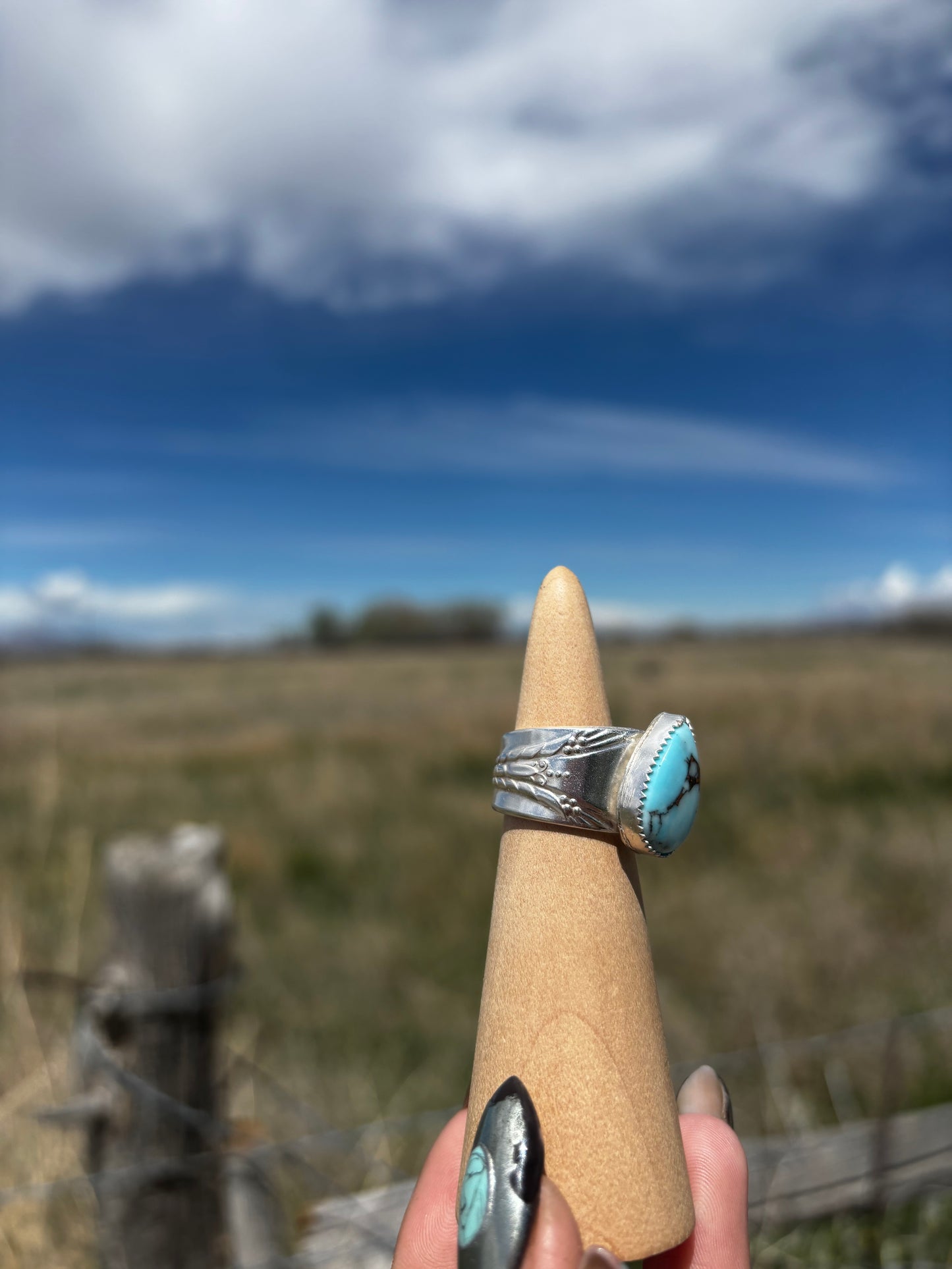 Golden Hills Turquoise Spoon Ring