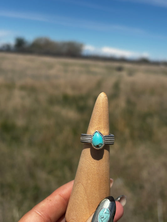 Kingman Turquoise spoon ring