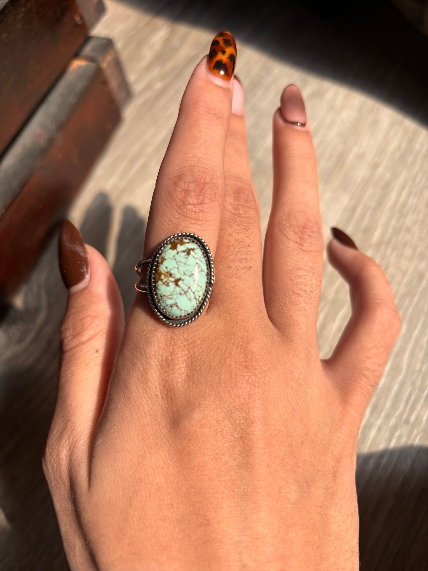 Number 8 turquoise ring